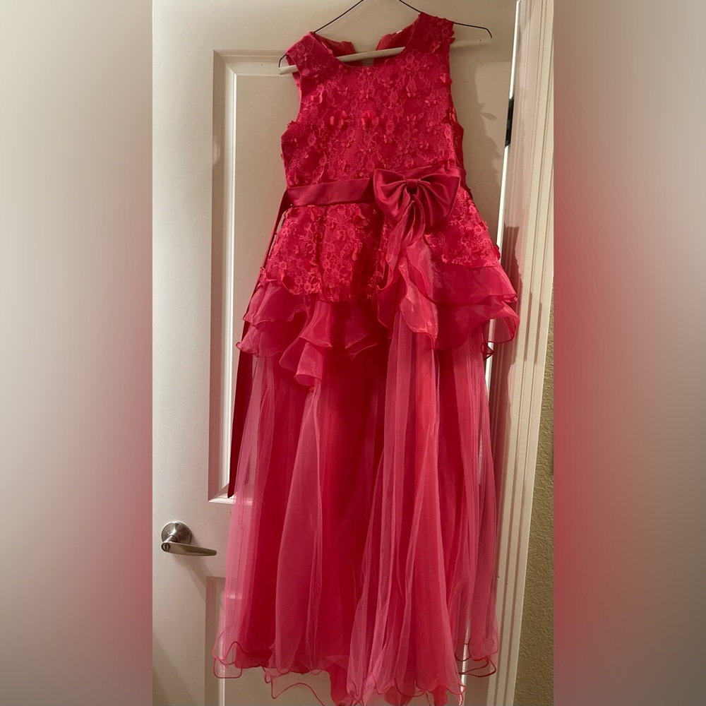 Beautiful bright pink girls formal dress!